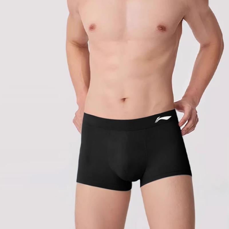 Li Ning Comfortable Breathable Skin-Friendly Anti-Chafing Boxer Briefs Men Underwear LN-YUAV019-2