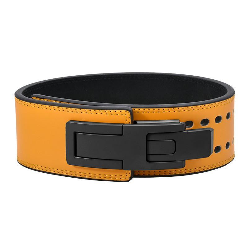 Cowhide Bodybuilding Exercise Squat Hard Pull Strength Weightlifting Professional Lever Buckle Belt Protection Power Waist