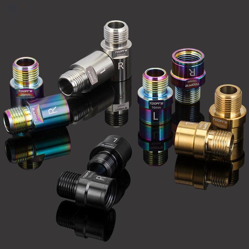 Bike Bicycle Pedal Extender 16mm/20mm for 9/16 In Threaded Pedals Chrome-Molybdenum Steel