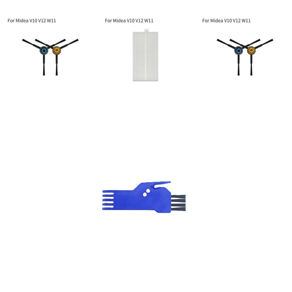 W11 For Midea V10 V12 Sweeping Machine Main Brush Filter Screen Dust Bag