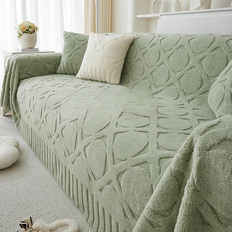 

Кремовый стиль, чехол для дивана, полотенце, высококачественное удобное хлопковое бархатное полотенце для дивана, плюшевый чехол для дивана, ткань 180*130cm