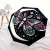 1pc Moon Butterfly Automatic Open/close Folding Compact Umbrella, 8-Rib Sturdy Canopy, Lightweight Portable, Everyday Use, Gift, Outdoor Umbrella, Tra
