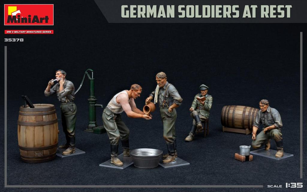 Miniart 1/35 Scale German Soldier Resting Special Edition Plastic Model MA35378