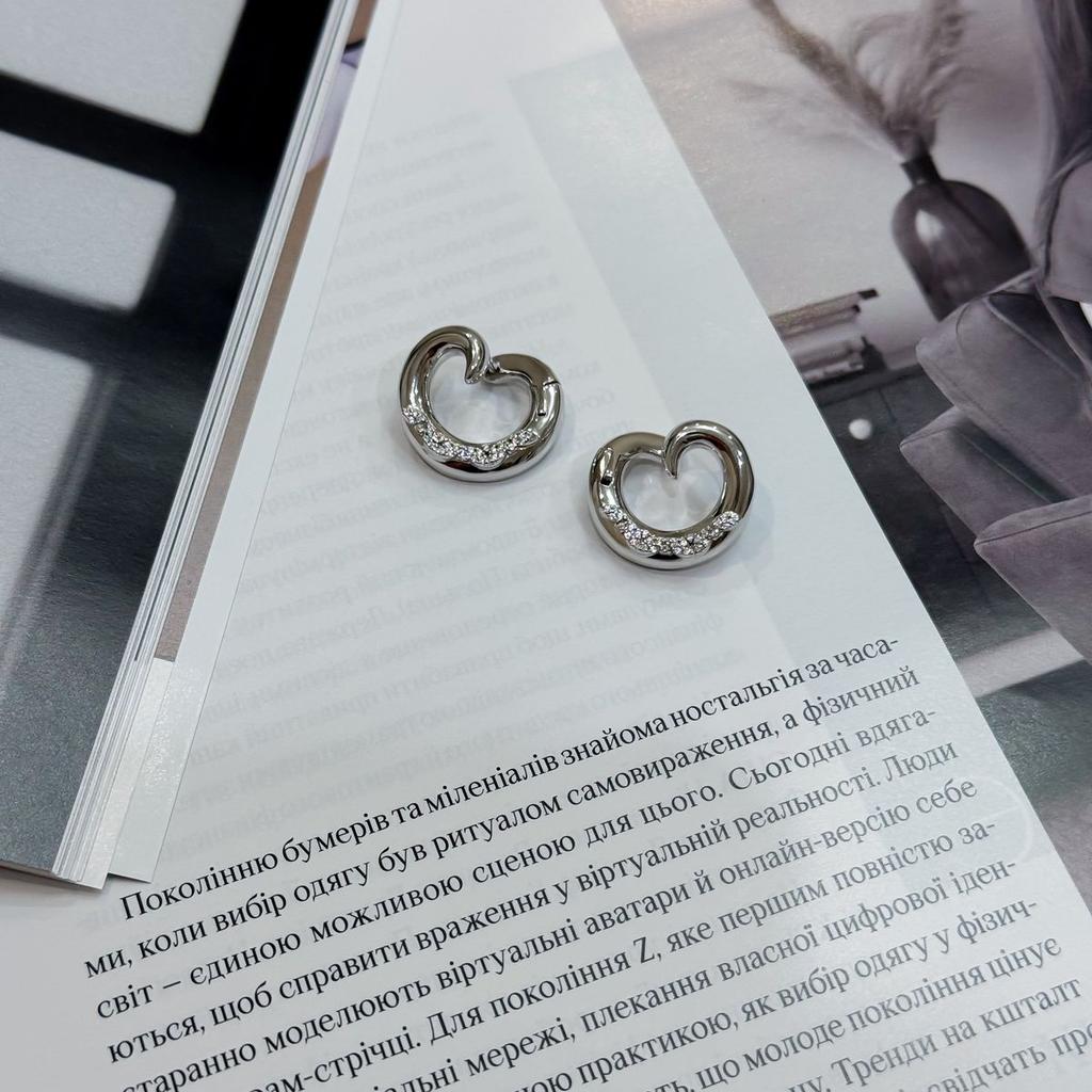 Silver Earrings with Cubic Zirkonia (2175506)