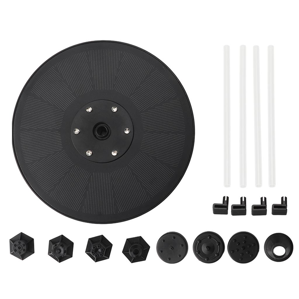 Fontanna solarna 3W 7V z dyszą, pływająca pompa fontannowa do poidełka dla ptaków, krajobrazu ogrodowego