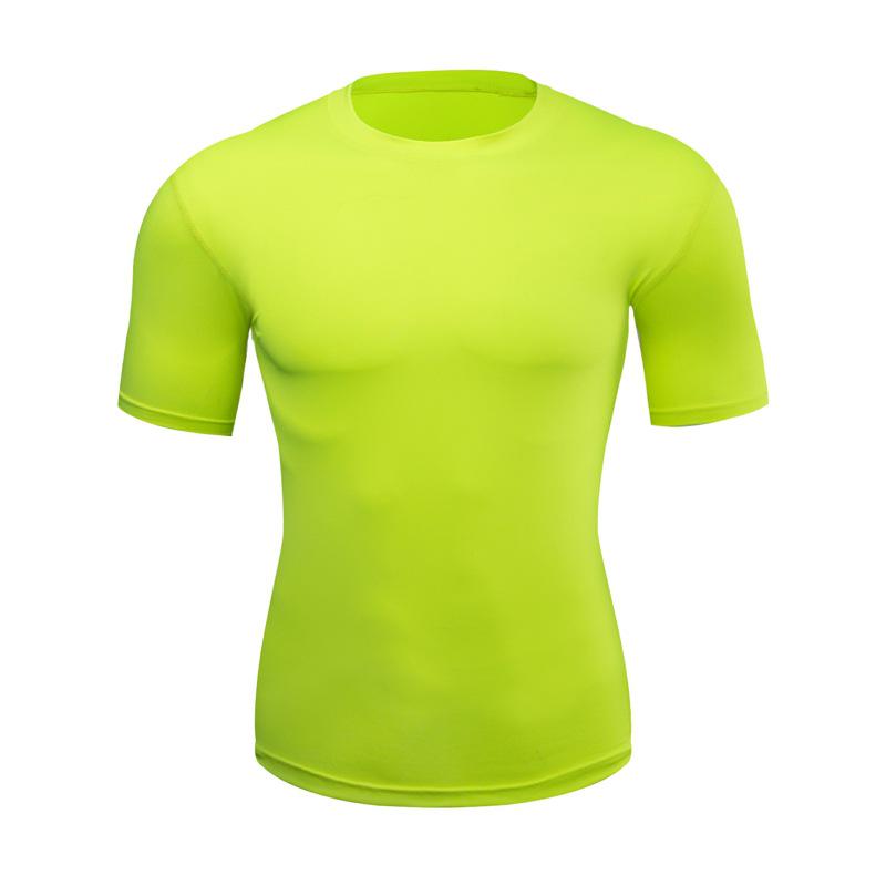 Men's Quick-Dry Compression Running T-Shirt - Breathable, Sweat-Wicking, Elastic Fit for Outdoor Sports and Gym Training