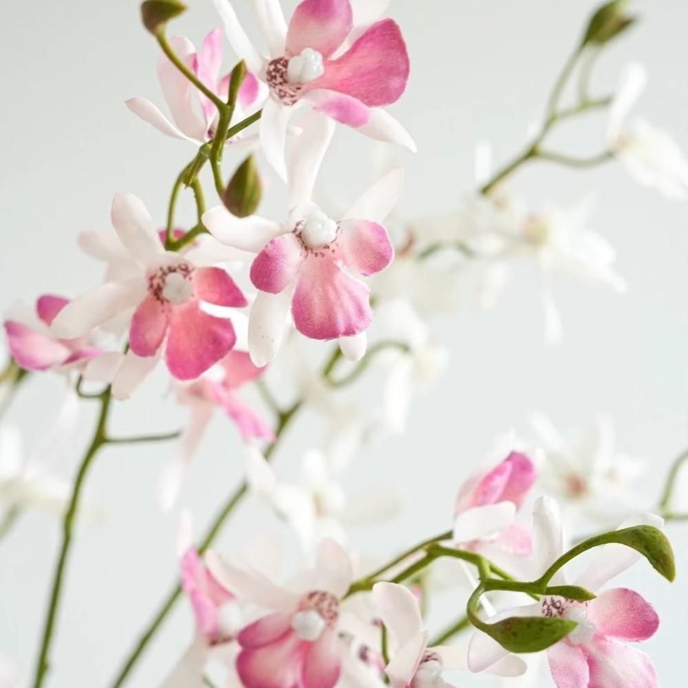 73cm Faux Butterfly Orchid 3 Fork Simulation Flower Real Touch Artificial Orchid Plant  Party