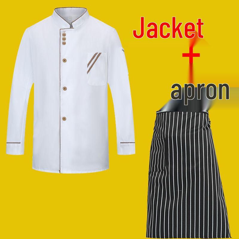 Men's Long Sleeve Chef Uniform for Restaurant, Catering, and Hotel Settings