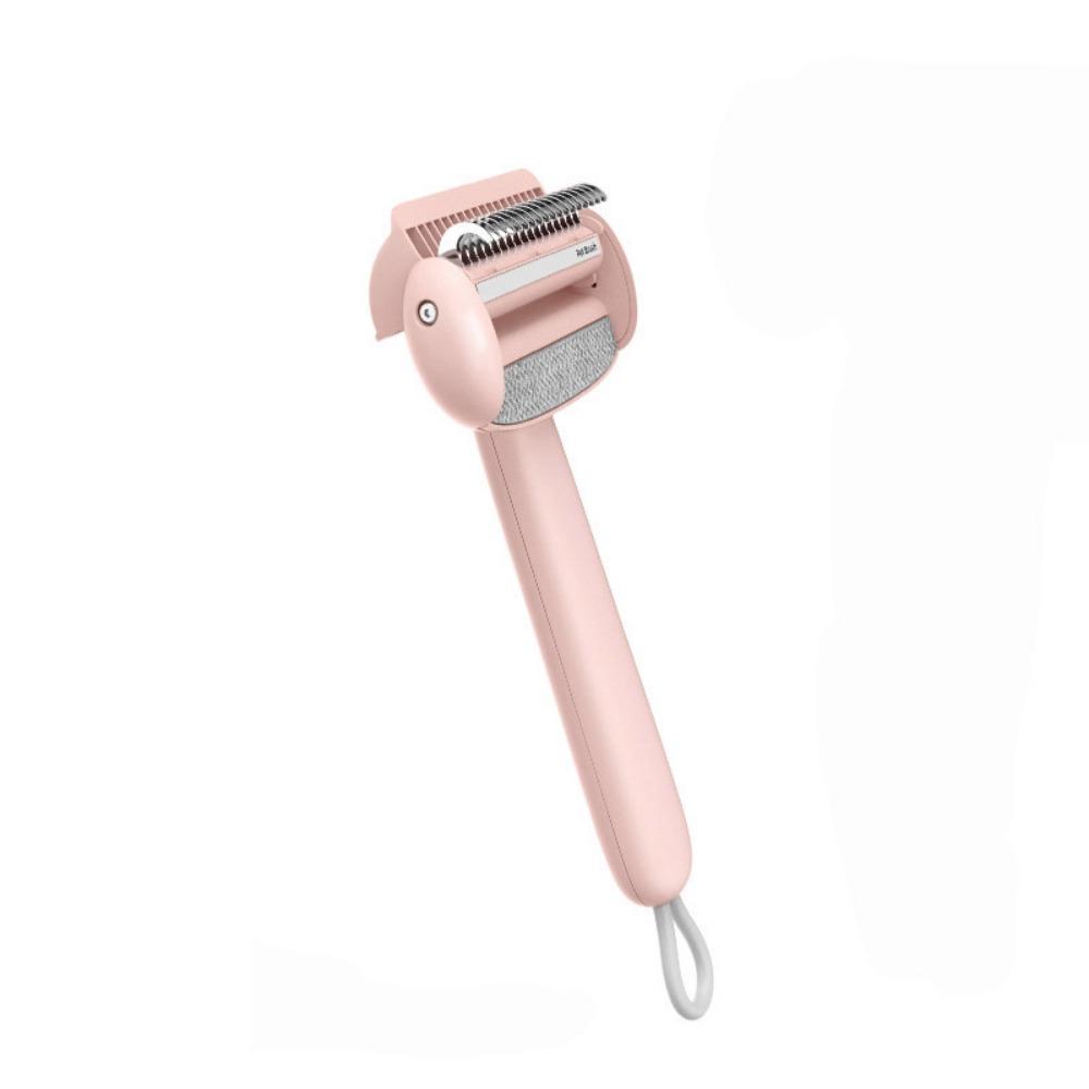 

Удаление шерсти Распутывающая расческа для домашних животных Подвесная щетка для линьки питомцев для длинношерстных животных розовый