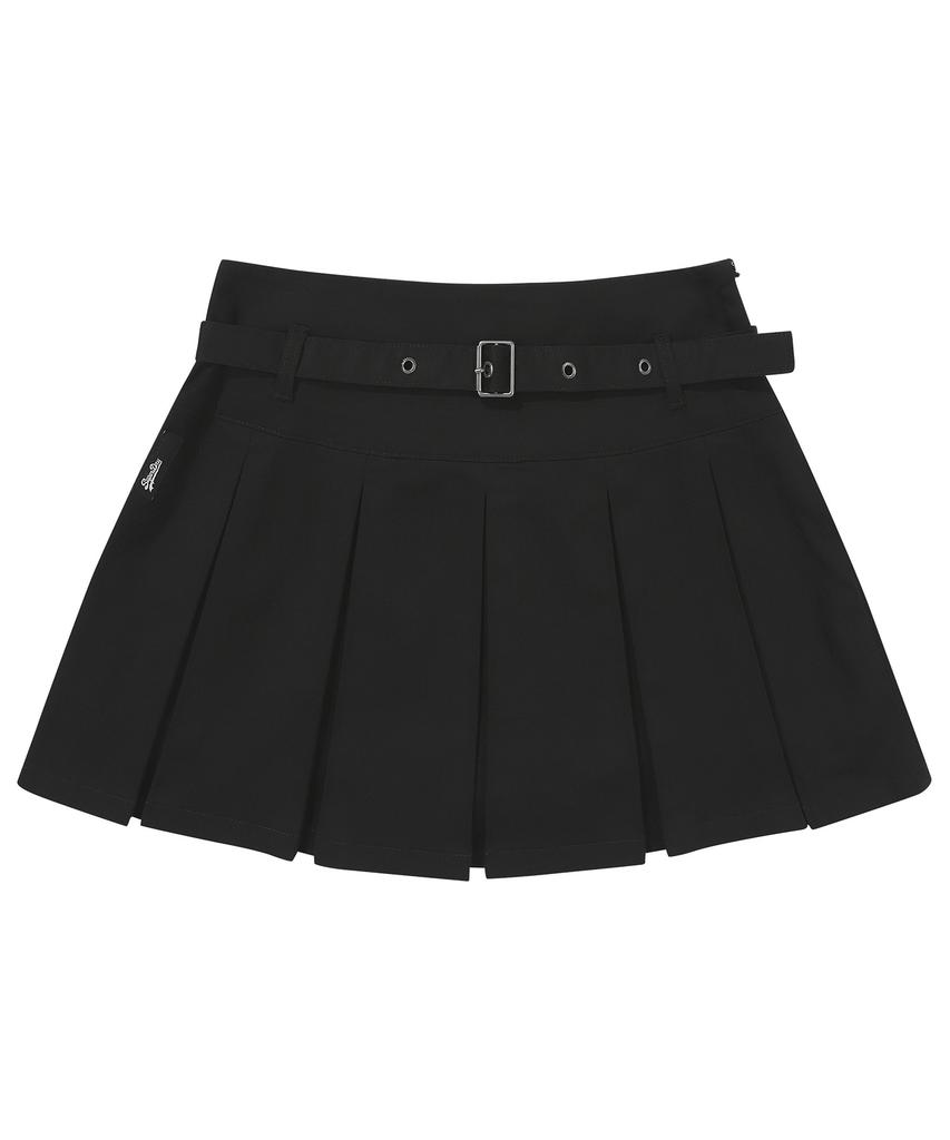 Syupeodeulai W Indiesleez Pleated Skirt Black