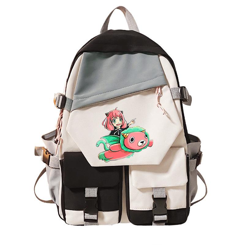 Animation zweidimensionaler Rucksack Dekompression Rückenschutz für Grund- und Sekundarschüler Campus-Trend Schultasche College-Stil