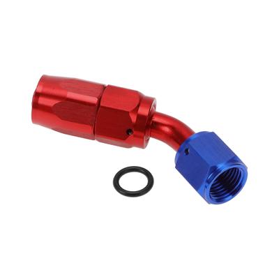 A ABSOPRO Female Flare Reducer Hose Fitting Adapter TF-1001-AN6 45° Fuel Line Connector with Aluminum O-Ring Red, Blue