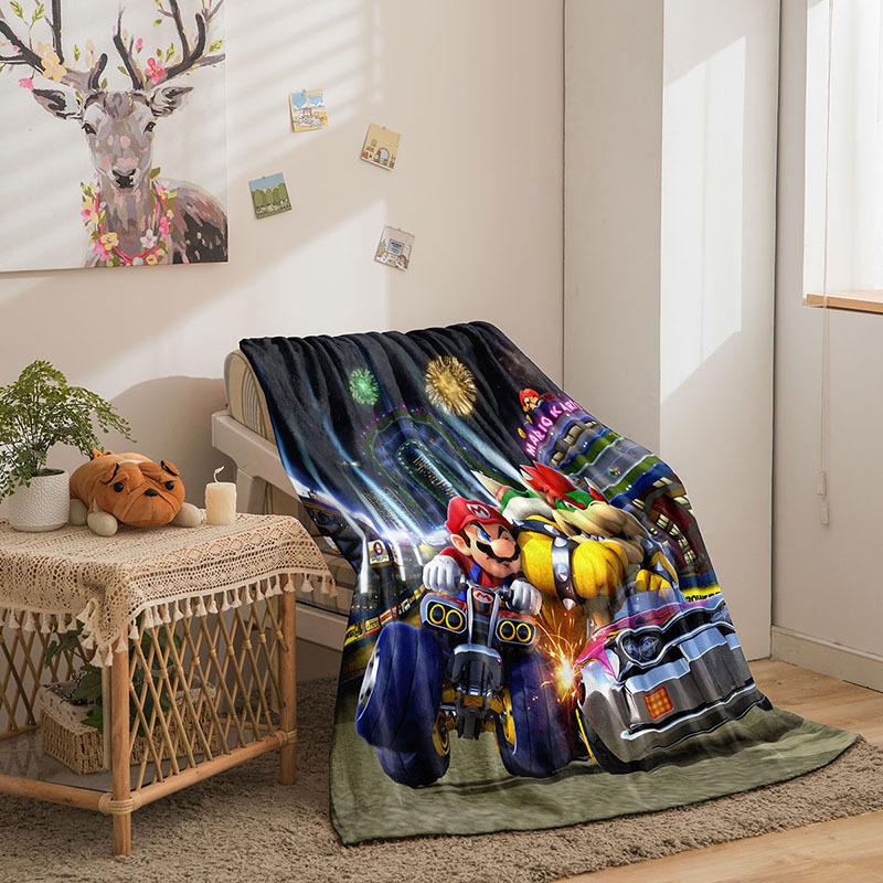 Cartoon Mario Double Sided Flannel 3D Digital Printed Blanket Blanket