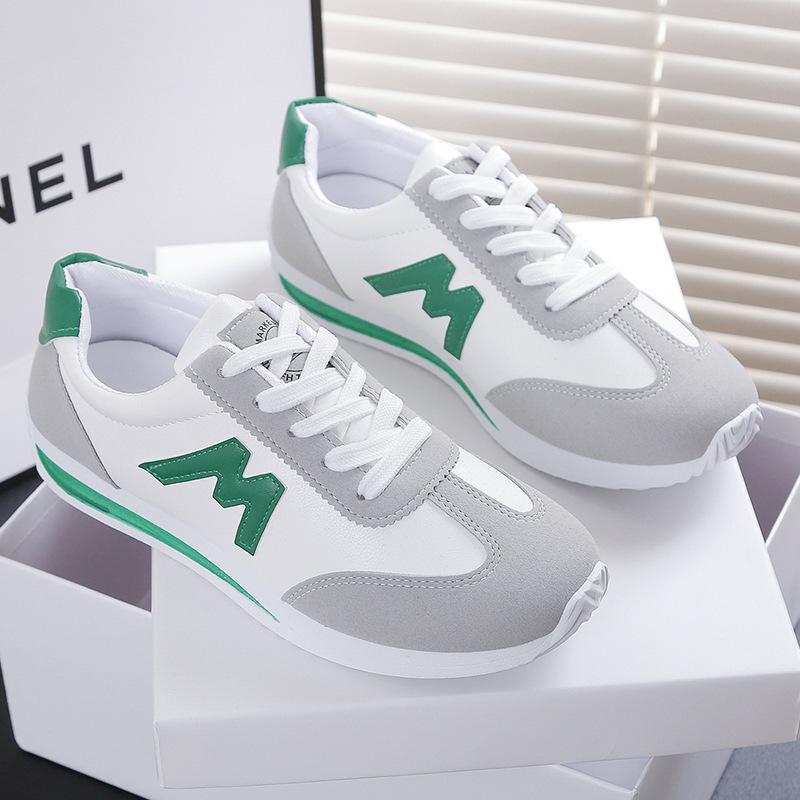2025 Autumn New Thick-soled Forrest Gump Shoes Women's Leather Surface Korean Version Versatile Casual Shoes Ins Tide Student Running Shoes Tide
