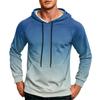 Men's Color Loose Fit Casual Hoodie with Pocket and Drawstring
