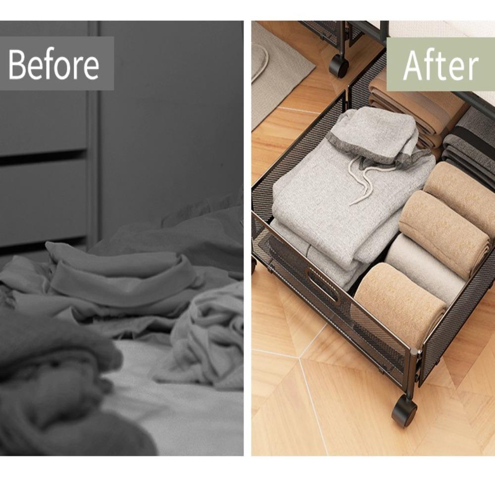with Wheels Under Bed Storage Containers Foldable Shoe Organizer Drawer  Sundries