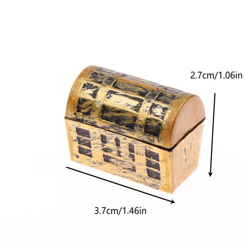 

1:12 Мініатюрний піратський скарбничок для лялькового будиночка, золотий злиток, меблі, декор для дому, модель, іграшка, аксесуари для лялькового будиночка