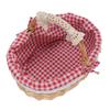 Picnic Basket with Removable Liner Hand Woven Empty Picnic Hamper Basket with Handle for Easter Camping Wedding Gathering