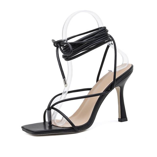 Women pu Super high Square Heel Buckle Strap Narrow Band Large Size Office Three Colors Lady Sandals Women pu Super high Square Heel Buckle Strap Narrow Band Large Size Office Three Colors Lady Sandals