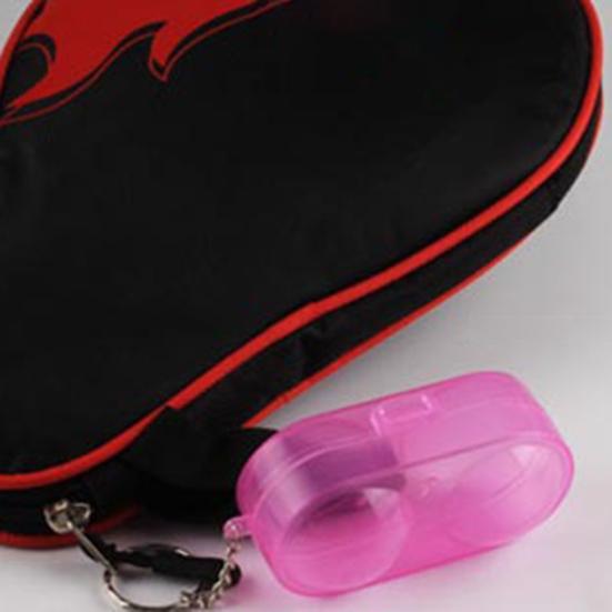 Plastic Ping Pong Box Buckle Closure 2 Balls Containable Anti Corrosion Table Tennis