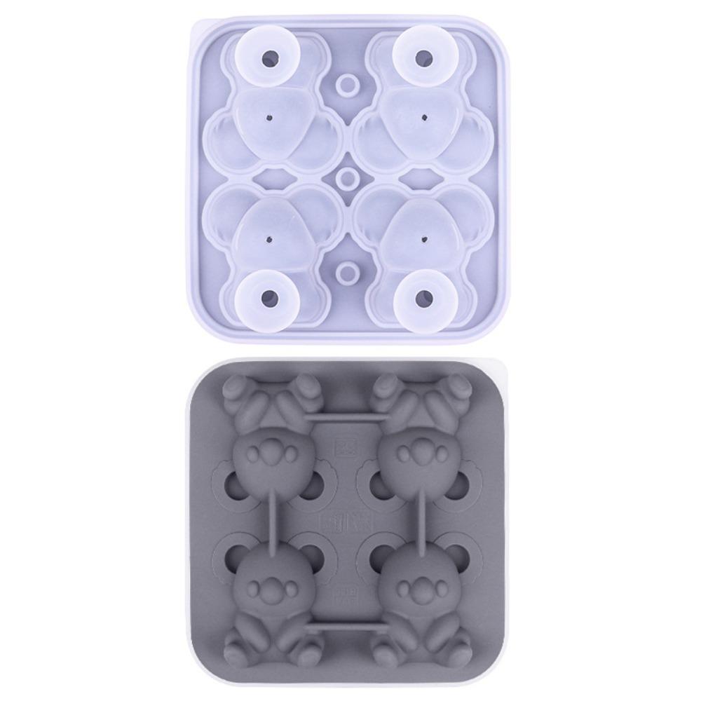 4 Cavity Popsicle Molds Food-Grade Ice Maker Funny Ice Ball Mold  for Home Bar Use