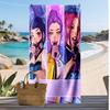 Toalla de Playa Impresa Kpop Demon Hunters, Toalla Grande Absorbente de Secado Rápido para Verano al Aire Libre Natación
