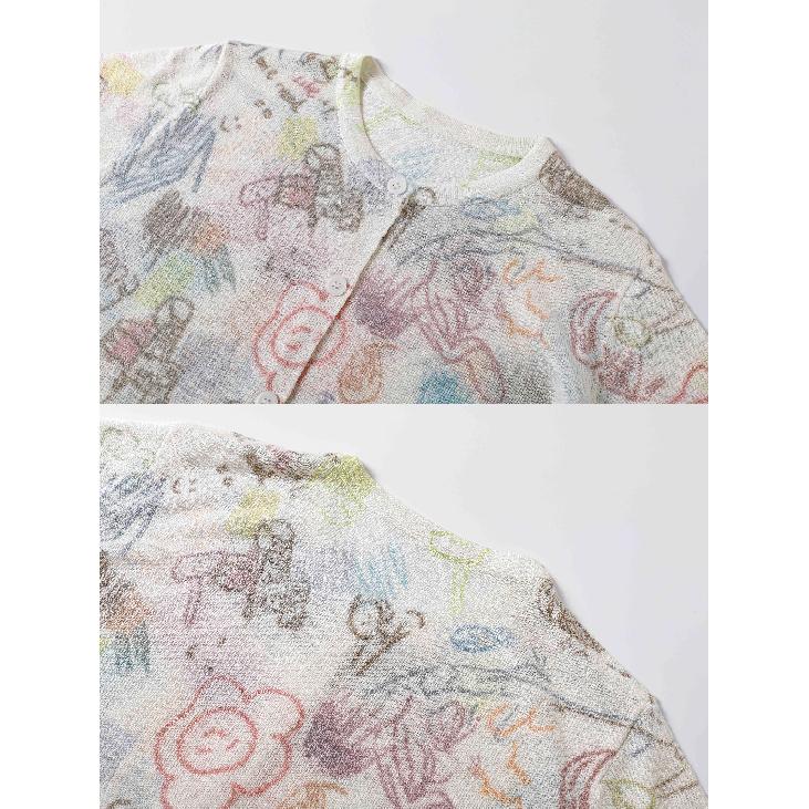 Trendy Women's O-Collar Rayon Dyed Floral Print Knitted Duster Cardigan Spring Summer Lightweight Outerwear