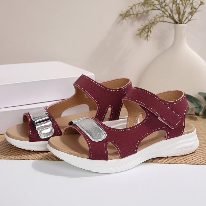 New Summer Women's Shoes Large Size Platform Casual Sandals with Velcro Sandals Women's Shoes