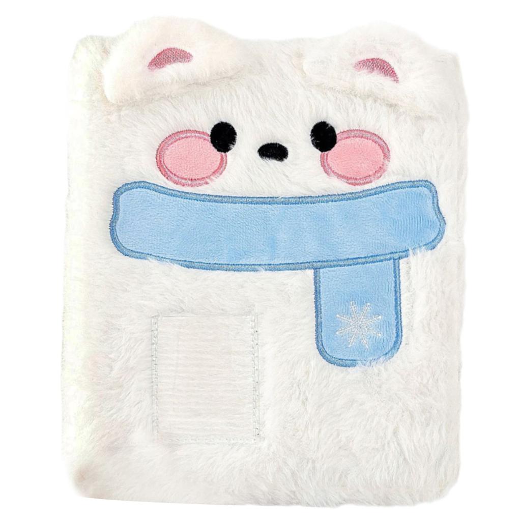 A6 Kpop Photocard Binder Cover Cute Dog Cats Plush Refillable Pages 6 Rings Cartoon Binder Photo Album Shell Organizers