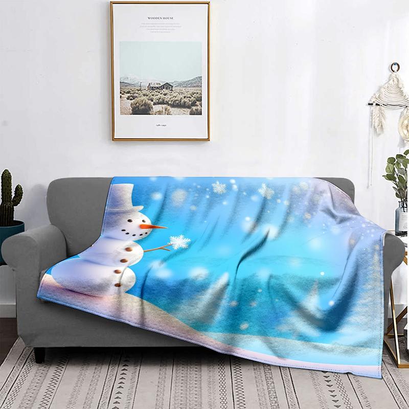 Home Decoration Plush Throw Sofa Blanket Bedspread Bed Fluffy Soft Blankets Decor Plaid Modern Halloween Merry Christmas Winter