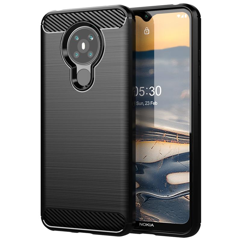 Für Cover Nokia 5.3 Hülle Für Nokia 5.3 Weiche TPU Bumper Kohlefaser Handyhülle Für Nokia XR20 2.4 3.4 5.4 6.2 7.2 8.3 5.3 Fundas
