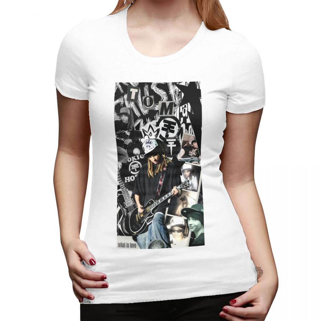 Tokio Hotel Tom Kaulitz Music Band TShirt for Women Round Neck Streetwear T Shirts Womens Short Sleeve Summer Clothes Tops