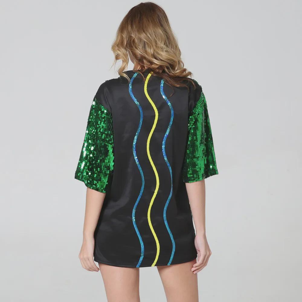 8-Color Peach Heart Sequin Loose T-Shirt - 2024 Spring/Summer Collection