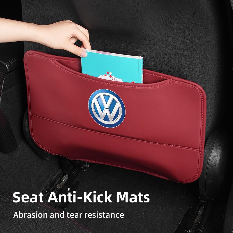 ear1 Car Anti-kick Pad Auto Seat Back Organizer Storage Bag For VW Golf Jetta Passat mk4 mk5 mk6 CC Golf 5 7 Tiguan Scirocco Sagitar