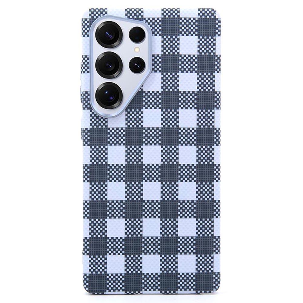 For Samsung Galaxy S25 Ultra Magnetic Case Carbon Fiber Texture Water Transfer PC Phone Cover