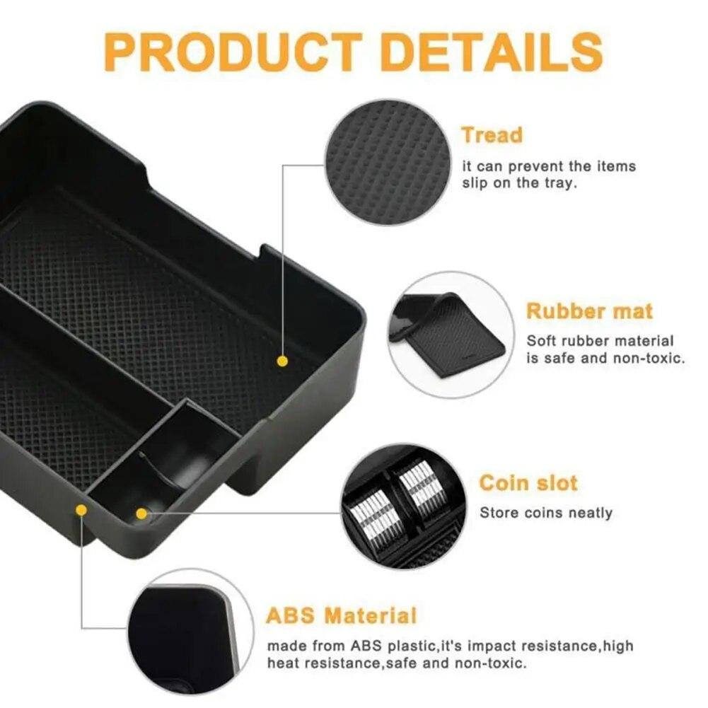 Auto-Mittelarmlehnenbox für Tesla Modell 3 2017 2018 2019 2020, Aufbewahrungsbox, Verstauen, Aufräumen, Handschuhfach, Autozubehör, rutschfest