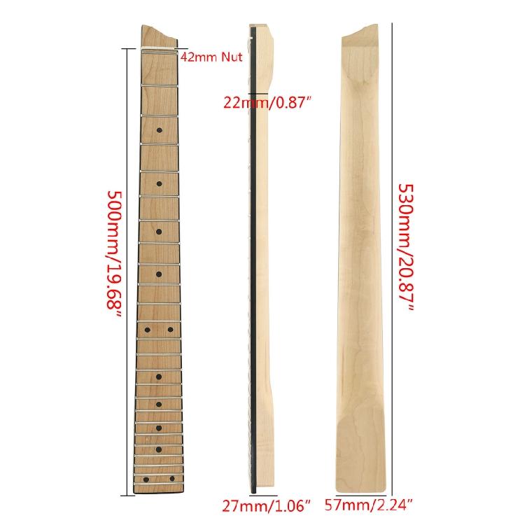 Manico per Chitarra Basso DIY Sostitutivo Senza Paletta per Parti del Manico del Basso Sostituire 25 Tasti