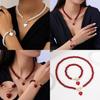Heart Shaped Pearl Necklace And Bracelet Set For Women With Handcrafted Design For Fashionable Office Wear