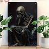 1pc 2D Flat Retro Halloween Metal Iron Sign - Versatile Home Decor for Living Room/Bar/Garden Ideal for Halloween/Christmas