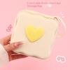Charger Lid Storage Bag Fashion 3D Heart Design Drop-resistant Protective Case Lightweight Organizer for Office School Travel