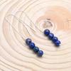 Lapis Lazuli 925 Silver Threader Earrings, Gemstone Women Handmade Fringe Earrings