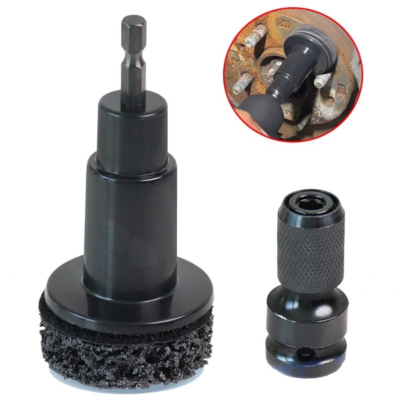 Wheel Hub & Brake Disc Resurfacing with 1/4 Inch Hexagonal Drives Wheel Hub & Brake Surfaces Cleaner Tool for Best  Cleaning