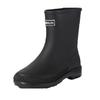 Campus Wind and Rain Shoes Women's Fashion Wear Non-slip Rain Boots Camping Fishing Waterproof Glue Shoe Cover Velvet Water Shoes Women
