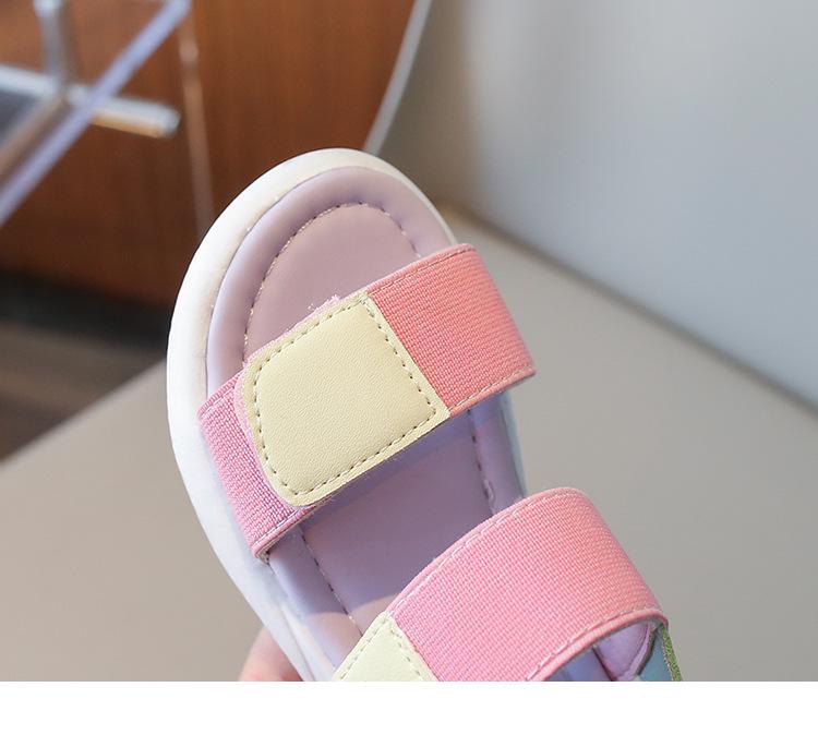 Mädchen 2025 Frühling/Sommer Camouflage Zehensandalen - Modische Strandschuhe mit weichen Sohlen für Kinder