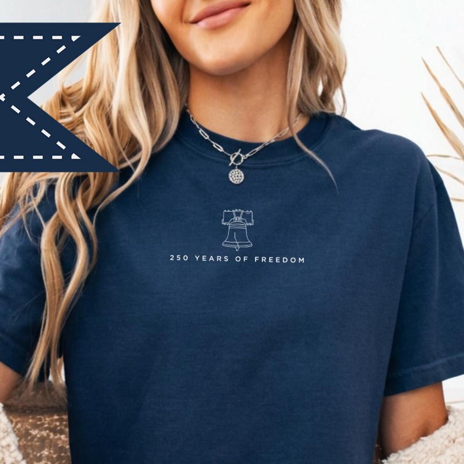 Freedom Bell T-Shirt, 250 Years of Freedom, USA Anniversary Tee 2XL