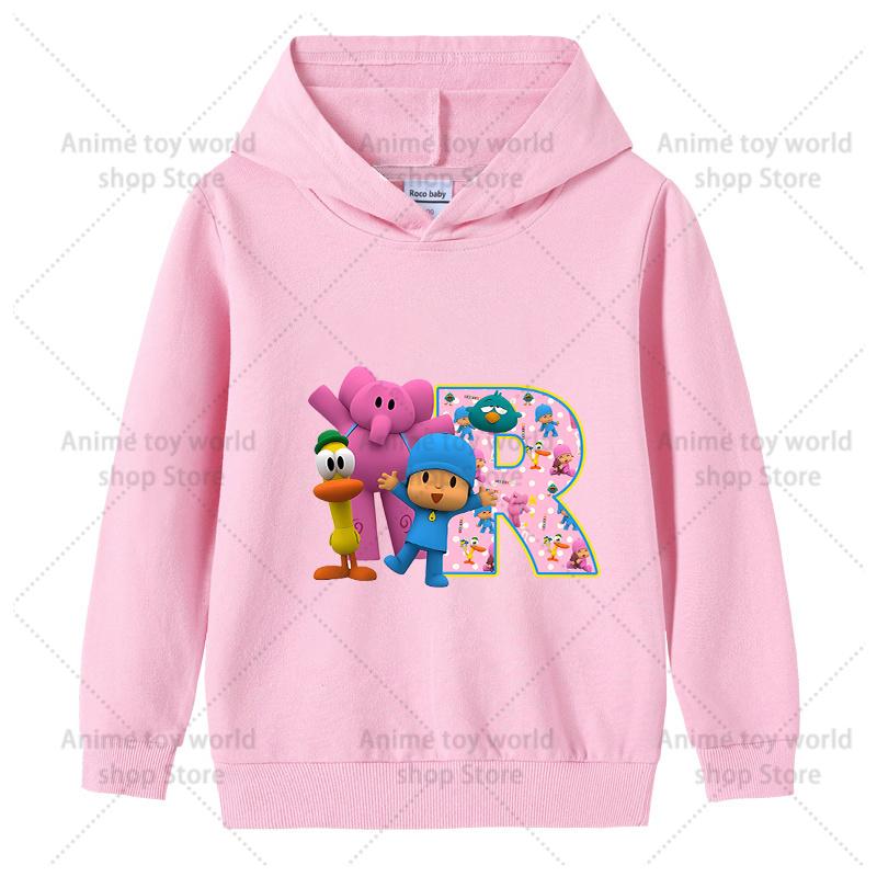 Sweat à capuche Pocoyo pour enfant tout-petit Kawaii Manches longues Filles garçon Hiver Fin Sweat-shirt Mode Imprimé Chaud Hauts pour enfants Cadeau