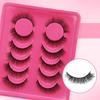 6 Pairs 3D Faux Mink False Eyelashes Black Band Eye Lashes Handmade Lashes  Eyelash Extension