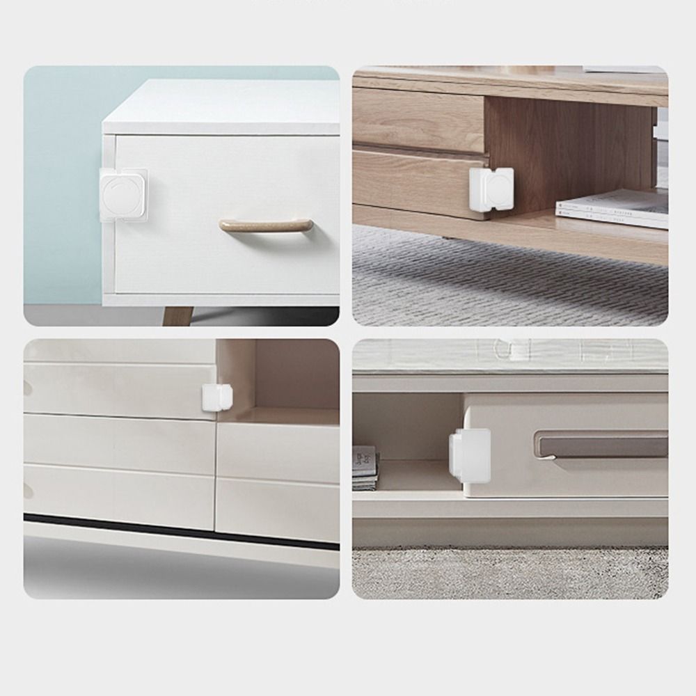 White Cabinet Strap Locks Multi-function Children Protector Drawer Anti Opening Lock  Wardrobe Door