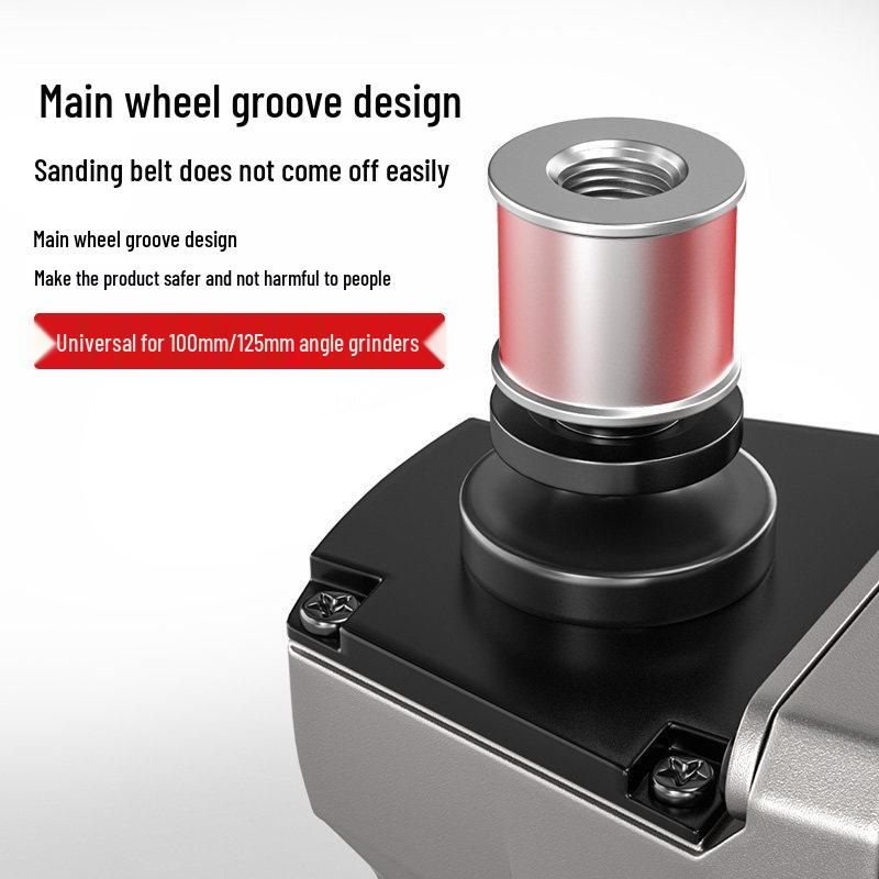 Belt Sander Set: Angle Grinder Conversion for Wood & Metal Sanding, Knife Sharpening, Includes Sandpaper & Brackets