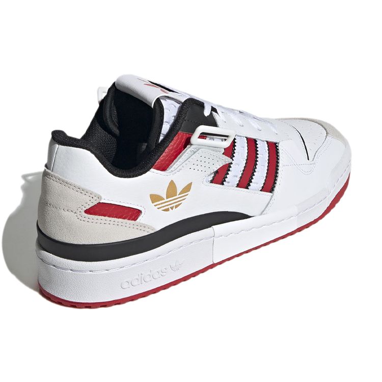 Adidas Forum Exhibit Low White Scarlet Unisex Sneakers Footwear-White Core-Black GX1523